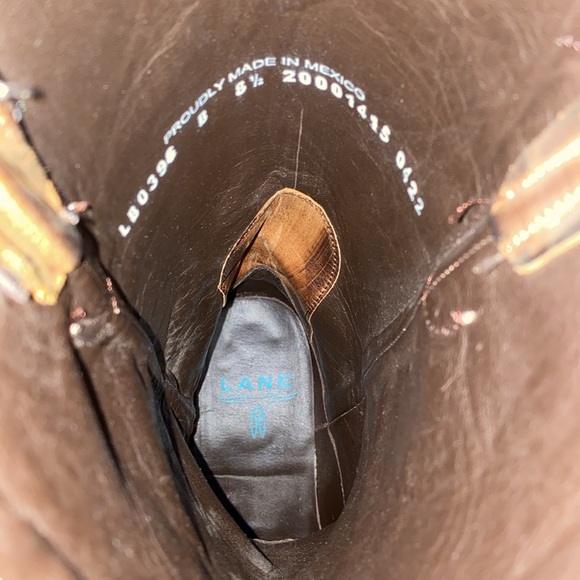 Lane Saratoga Square toe boots. Size 8.5 (Tan) - Picture 3 of 10